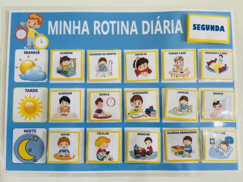 Quadro de rotina menino