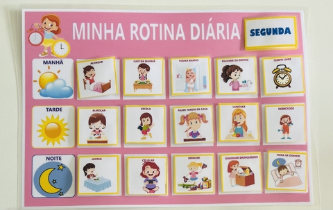 Quadro de rotina menina