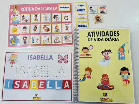 kit avds menina personalizado (atividades de vida diária)