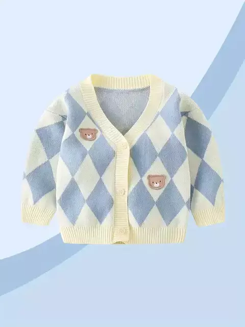 Cardigan Casaco Suéter de Malha Anti Alérgico Urso Boduchinhos - comprar online