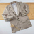 Conjunto Bata ou Body Branca Amsterdã Botão Madeira Bermuda e Blazer Social Linho Bege Índigo Trend - Índigo Trend