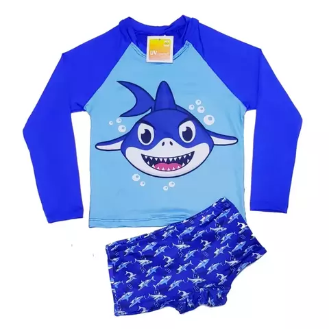 Kit Sunga e Blusa Infantil Tubarão Royal Com Proteção Solar UV50 Bebê e Infantil - comprar online
