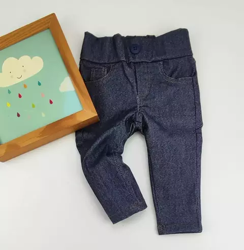 Calça Jeans Bengaline Casual Bibo Infantil Bebê Índigo Trend