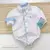 Conjunto Camisa Social ou Body Branca Calça Esporte Fino Bege Babador ou Bandana Urso Baloeiro Aviador Índigo Trend na internet