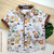 Conjunto Camisa Social o Body Marrom Baby Safári e Jardineira Caramelo Índigo Trend - Índigo Trend