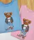 Kit Irmãos Camiseta ou Body T-Shirt Rosa Urso Hello e Camiseta ou Body T-Shirt Azul Bebê Urso Hello Índigo Trend - comprar online
