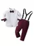 Conjunto Social Infantil Marsala Vinho Boduchinhos