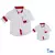 Kit Pai e Filho Camisa Social ou Body Branca Porto Índigo Trend