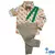 Conjunto Camisa Social ou Body Oslo Safári Calça Casual Verde Caqui Gravata Borboleta Caramelo e Suspensório Verde Bandeira Índigo Trend