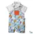 Conjunto Camisa Social ou Body Branca Amsterdã e Jardineira Pipa Cafifa Índigo Trend