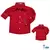 Kit Pai e Filho Camisa Social ou Body Vermelha Honduras Índigo Trend