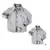 Kit Pai e Filho Camisa Social ou Body Cinza Xadrez Veneza Índigo Trend