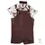 Conjunto Camisa Social ou Body Masha e o Urso Jardineira Marrom Esporte Fino Índigo Trend - comprar online