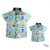 Kit Pai e Filho Camisa Social ou Body Verde Musgo Fundo do Mar Tailândia Índigo Trend