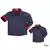Kit Pai e Filho Camisa Social ou Body Vermelha Milão Poá Índigo Trend