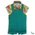 Conjunto Camisa Social ou Body Fazendinha e Jardineira Verde Bandeira Esporte Fino Índigo Trend