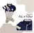 Kit Pai e Filho Camisa Social ou Body Azul Marinho Bolívia Calça Casual Gravata Borboleta e Suspensório Bege Índigo Trend