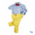 Conjunto Camisa Social ou Body Azul Bebê Pequeno Príncipe Coroas Calça Esporte Fino Amarelo Canário Gravata Borboleta Pequeno Príncipe Coroas e Suspensório Vermelho Índigo Trend