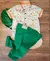 Conjunto Camisa Social ou Body Savana Safári Calça Verde Bandeira Casual Índigo Trend