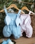 Kit Irmãos Macacão Romper Azul e Romper Rosa Ninho Coelho Páscoa Índigo Trend - comprar online