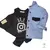 Conjunto Camiseta ou Body T-Shirt Preta Blogueirinho Calça Preta Casual e Jaqueta Denim Claro Detalhe Preto Índigo Trend