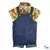 Conjunto Camisa Social ou Body Fazendinha e Jardineira Denim Brim Esporte Fino Índigo Trend