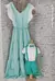 Kit Mãe e Filho Vestido Rainha Verde Malibu e Camisa Social ou Body Branca Malibu Bermuda Esporte Fino Gravata Borboleta e Suspensório Verde Tiffany Índigo Trend