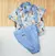 Conjunto Camisa Social ou Body Looney Tunes Bermuda Esporte Fino Gravata Borboleta e Suspensório Azul Bebê Índigo Trend - comprar online