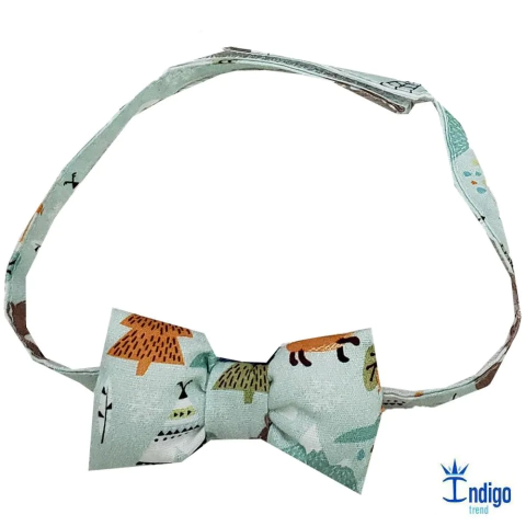 Gravata Borboleta Raposinha Bosque Adulto Infantil Bebê Índigo Trend