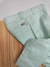 Calça Verde Claro Madri Botão Branco Esporte Fino Adulto Infantil Bebê Índigo Trend na internet