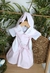 Conjunto Bata ou Body Branco e Rosa Bordado Vestido e Orelha Rosa Ninho Coelho Páscoa Índigo Trend - Índigo Trend