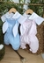 Kit Irmãos Bata ou Body Branco e Azul e Branco e Rosa Bordado Macacão Romper Azul e Romper Rosa Ninho Coelho Páscoa Índigo Trend - Índigo Trend