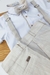 Conjunto Camisa Social o Body Branca França Bege Bermuda Gravata Borboleta e Suspensório Bege França Índigo Trend - comprar online