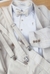 Conjunto Camisa Social o Body Branca França Bege Calça Blazer Gravata Borboleta e Suspensório Bege França Índigo Trend na internet