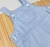 Jardineira Azul Bebê Temática França Personalizada com a Inicial do Nome Bordado Infantil Bebê Índigo Trend - comprar online