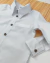 Camisa Social ou Body Branca Inácio com Bolso Adulto Infantil Bebê Índigo Trend - comprar online