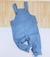 Jardineira Denim Claro Esporte Fino Infantil Bebê Índigo Trend