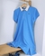 Vestido Polo Azul Turquesa Adulto Infantil Bebê Índigo Trend