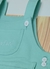 Jardineira Verde Tiffany Personalizada com o Nome Bordado Esporte Fino Infantil Bebê Índigo Trend na internet