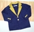 Blazer Azul Marinho Acetinado Dourado Príncipe Realeza Reinado Inglês Esporte Fino Adulto Infantil Bebê Índigo Trend
