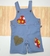 Jardineira Denim Claro Esporte Fino Festa Junina Amarelo Xadrez Veneza Infantil Bebê Índigo Trend