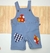 Jardineira Denim Claro Esporte Fino Festa Junina Azul Xadrez Vietnã Infantil Bebê Índigo Trend
