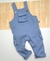 Jardineira Denim Claro Bolsos Cargo Esporte Fino Infantil Bebê Índigo Trend