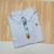 Camisa Polo ou Body Branca Pipa Cafifa Adulto Infantil Bebê Índigo Trend