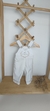 Jardineira Macacão Charles Branca Batizado João Batista Bordado Infantil Bebê Índigo Trend - comprar online