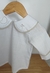 Bata ou Body Gola Branca Cambraia Bordado Batizado João Batista Letra Inicial Adulto Infantil Bebê Índigo Trend - comprar online