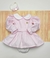 Kit Vestido Princesa Com Manga Bufante Rosa Bebê Nome Bordado Personalizado e Laço Rosa Bebê Índigo Trend - comprar online