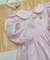 Imagem do Kit Vestido Princesa Com Manga Bufante Rosa Bebê Nome Bordado Personalizado e Laço Rosa Bebê Índigo Trend
