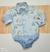 Camisa Social ou Body Aquarela Toquinho Adulto Infantil Bebê Índigo Trend