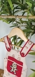 Jardineira Natal Bosque dos Sonhos Vermelho Esporte Fino Bordado Boneco Biscoito Gengibre Infantil Bebê Índigo Trend - Índigo Trend